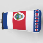 osta Rica Flag Goraalse Patriotic Golf Head Hoesje Golfheadcover (Voorkant)