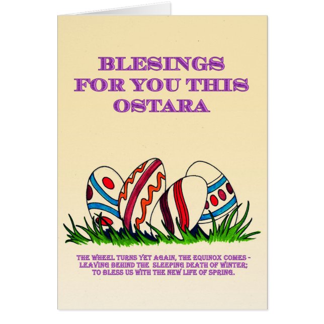 Ostara Blessings voor jou: Kaart (Voorkant)
