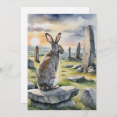 Ostara Bunny Spring Equinox Eostre Wicca Feestdagenkaart (Voorkant / Achterkant)