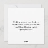 Ostara Bunny Spring Equinox Eostre Wicca Feestdagenkaart (Achterkant)