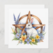 Ostara Bunny Spring Equinox Eostre Wicca Feestdagenkaart (Voorkant / Achterkant)