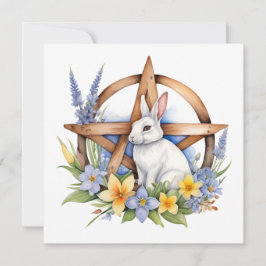 Ostara Bunny Spring Equinox Eostre Wicca Feestdagenkaart