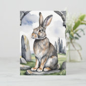 Ostara Bunny Spring Equinox Eostre Wicca Feestdagenkaart (Staand voorkant)