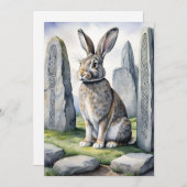 Ostara Bunny Spring Equinox Eostre Wicca Feestdagenkaart (Voorkant / Achterkant)