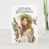 Ostara Eostre Spring Equinox Feestdagen Kaart (Voorkant)