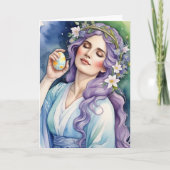 Ostara Goddess Spring Equinox Sabbat Wicca Holiday Kaart (Voorkant)