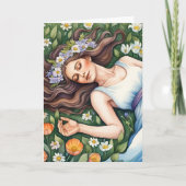 Ostara Goddess Spring Equinox Sabbat Wicca Holiday Kaart (Voorkant)