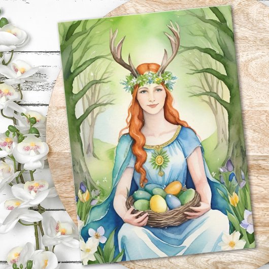 Ostara Goddess Spring Equinox Sabbat Wicca Holiday Kaart