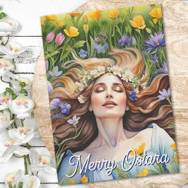Ostara Goddess Spring Equinox Sabbat Wicca Holiday Kaart