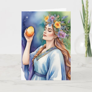 Ostara Godin Lent Equinox Sabbat Wicca Feestdag Kaart