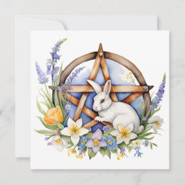 Ostara Konijn Lente Equinox Eostre Wicca Feestdagenkaart