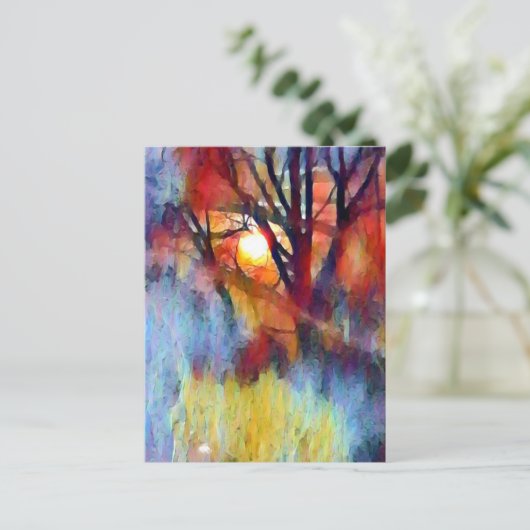 Ostara Moonrise Briefkaart (Staand voorkant)