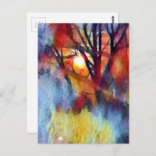 Ostara Moonrise Briefkaart (Voorkant / Achterkant)