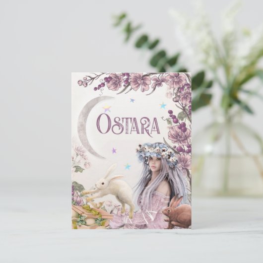 Ostara Pagan Fantasy Art Briefkaart (Staand voorkant)