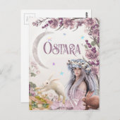 Ostara Pagan Fantasy Art Briefkaart (Voorkant / Achterkant)