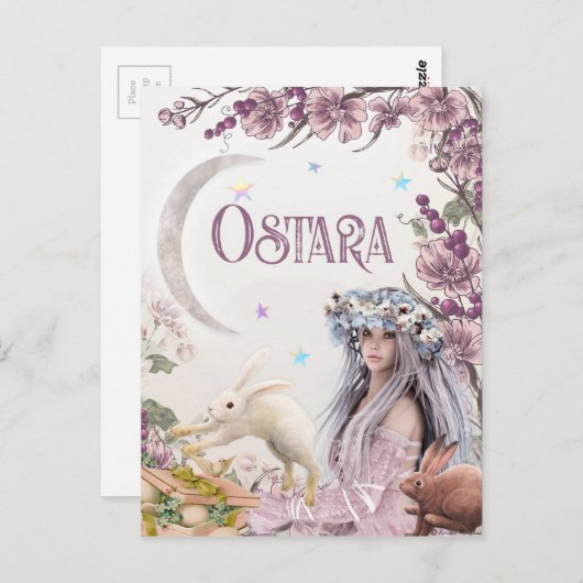 Ostara Pagan Fantasy Art Briefkaart (Voorkant / Achterkant)