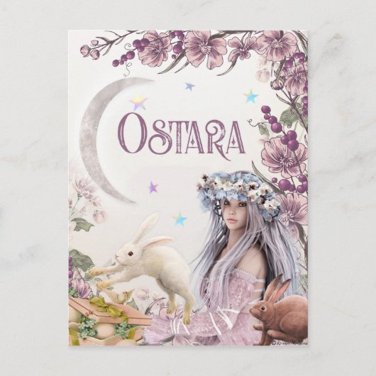 Ostara Pagan Fantasy Art Briefkaart (Voorkant)