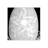 Ostara pentagram egg rubberstempel (Afrduk)