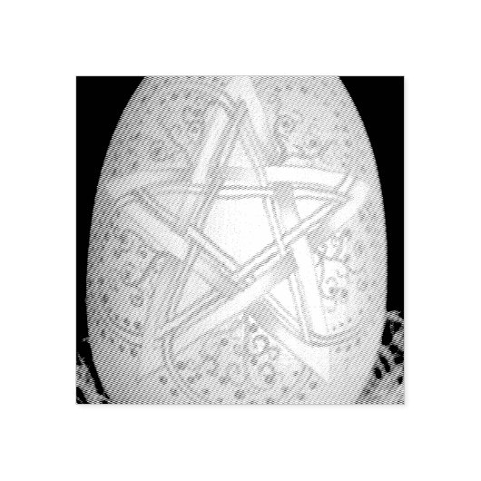 Ostara pentagram egg rubberstempel (Afrduk)