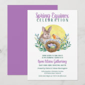 Ostara Spring Equinox Bunny & Bird Nest Sabbat Kaart (Voorkant / Achterkant)