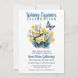 Ostara Spring Equinox Daffodil Butterfly Sabbat Kaart
