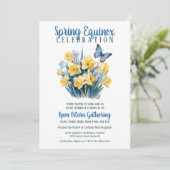 Ostara Spring Equinox Daffodil Butterfly Sabbat Kaart (Staand voorkant)