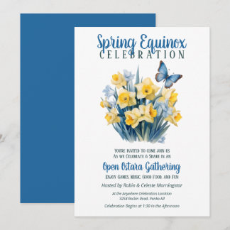 Ostara Spring Equinox Daffodil Butterfly Sabbat Kaart