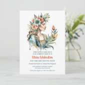 Ostara Spring Equinox Flower Goddess Sabbat Kaart (Staand voorkant)