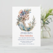 Ostara Spring Equinox Flower Goddess Sabbat Kaart (Staand voorkant)