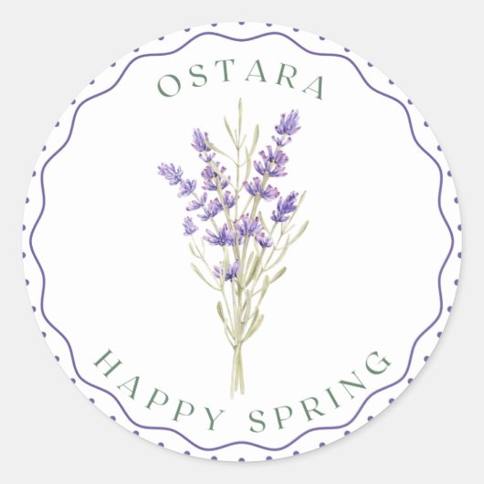 Ostara, Spring Equinox, klassieke ronde sticker (Voorkant)