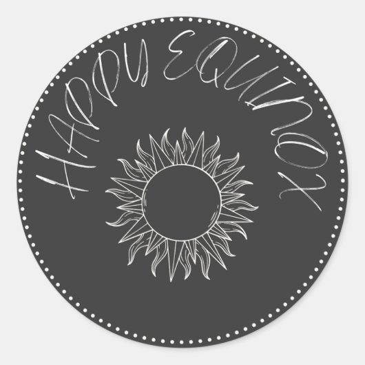 Ostara, Spring Equinox, klassieke ronde sticker (Voorkant)