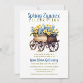 Ostara Spring Equinox Vintage Flower Cart Sabbat Kaart (Voorkant)