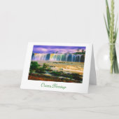 Ostara Spring Solstice met waterval scène Kaart (Voorkant)