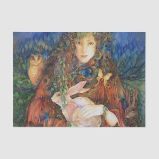 Ostara vierkant tissuepapier (Voorkant)