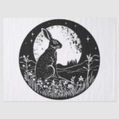 Ostara Wiccan Magic Hare Silhouette Decoupage Tissuepapier (Voorkant)