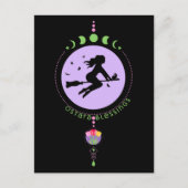 Ostara zegeningen heks briefkaart (Voorkant)