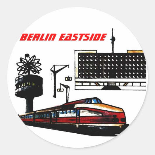 Ostberlin Design Ronde Sticker (Voorkant)