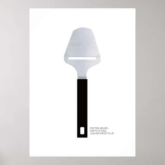 Ostehøvel, Osthyvel, Juustohöylä ook bekend onder  Poster (Voorkant)