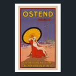 Ostend, België Vintage Travel Poster<br><div class="desc">Ostend,  België Vintage Travel Poster</div>