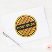 Ostend City Pride Embleem – Belgische identiteit Ronde Sticker (Envelop)