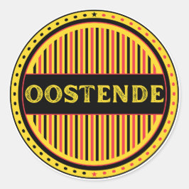 Ostend City Pride Emblem – Belgian Identity Ronde Sticker