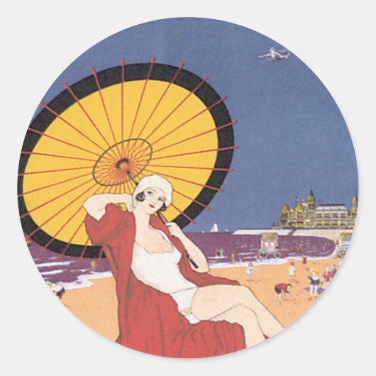 Ostende - Belgique Ronde Sticker (Voorkant)