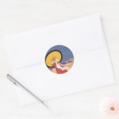 Ostende - Belgique Ronde Sticker (Envelop)