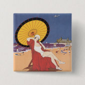 Ostende - Belgique Vierkante Button 5,1 Cm (Voorkant)