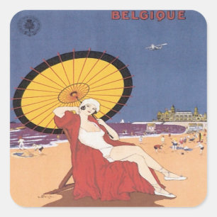 Ostende Belgique Vierkante Sticker