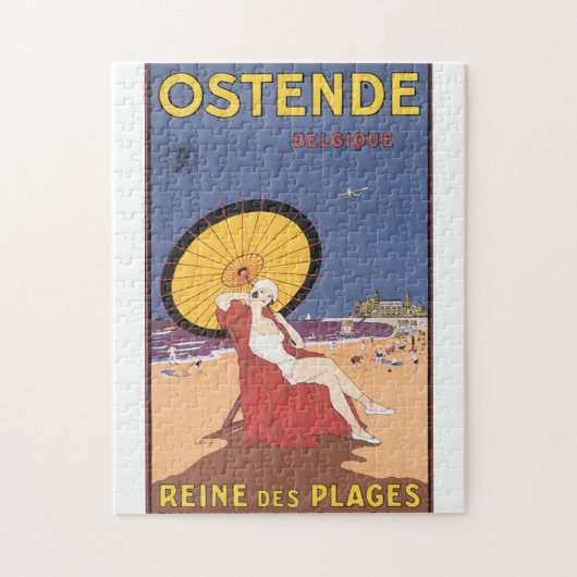 Ostende-Belgique Vintage Travel Poster Legpuzzel (Verticaal)