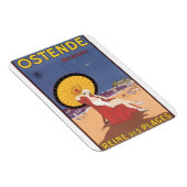 Ostende-Belgique Vintage Travel Poster Magneet (Rechterzijde)