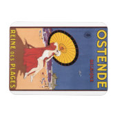 Ostende-Belgique Vintage Travel Poster Magneet (Horizontaal)