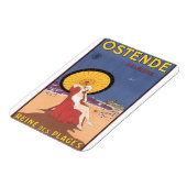 Ostende-Belgique Vintage Travel Poster Magneet (Linkerzijde)