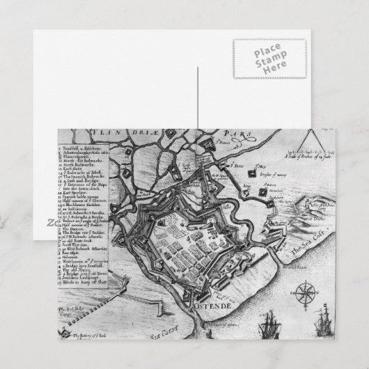 Ostende, van 'Commentaries' Briefkaart (Voorkant / Achterkant)